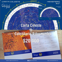 Combo Carta Celeste + Calendario Astronómico 2025
