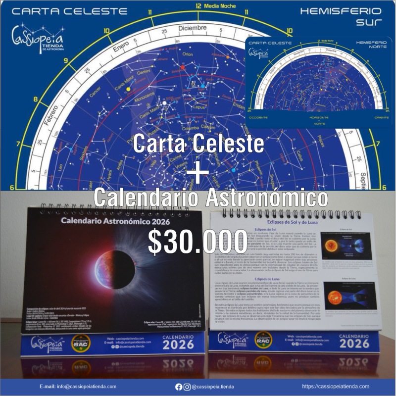 Promo Combo Carta Celeste + Calendario Astronómico 2026