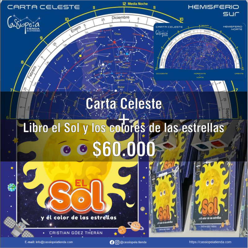 Promo Carta Celeste + Libro El Sol y el color de las estrellas