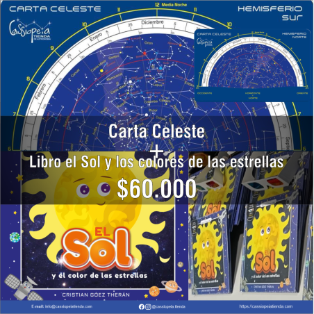 Promo Carta Celeste + Libro El Sol y el color de las estrellas